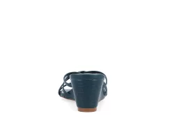 Journee Collection Womens Blayke Wedge Slip On Sandal - Blue -women's shoes US 01 203692 04