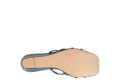 Journee Collection Womens Blayke Wedge Slip On Sandal - Blue -women's shoes US 01 203692 06