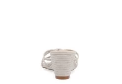 Journee Collection Womens Blayke Wedge Slip On Sandal - Beige -women's shoes US 01 203696 04