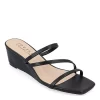 Journee Collection Womens Takarah Wedge Slip On Sandal - Black -women's shoes US 01 203888 00