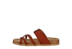 Bjorndal Womens Sami Footbed Sandal - Cognac -women's shoes US 01 250078 03