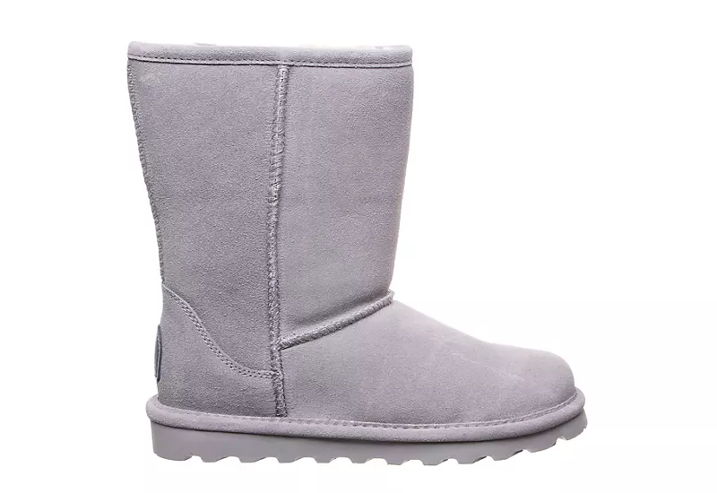 Bearpaw Womens Elle Short Fur Boot - Grey 4 Bearpaw Womens Elle Short Fur Boot - Grey - Image 2