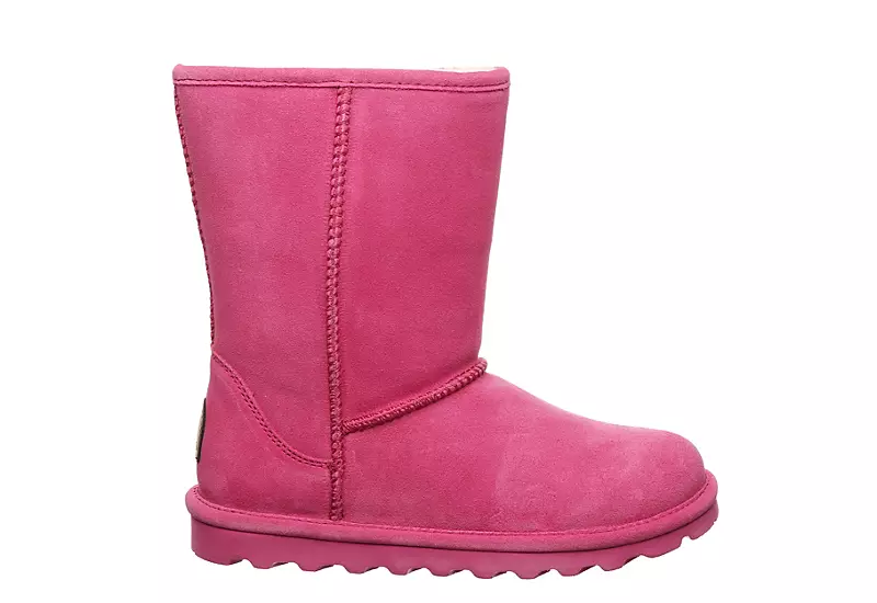 Bearpaw Womens Elle Short Fur Boot - Pink 4 Bearpaw Womens Elle Short Fur Boot - Pink - Image 2