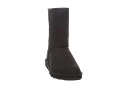Bearpaw Womens Elle Short Vegan Fur Boot - Black -women's shoes US 01 300736 02