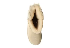 Bearpaw Womens Eloise Fur Boot - Off White -women's shoes US 01 300745 05