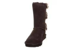 Bearpaw Womens Eloise Wide Calf Fur Boot - Chocolate -women's shoes US 01 300746 02