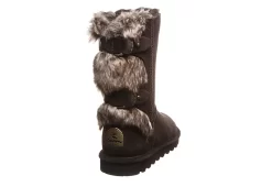 Bearpaw Womens Eloise Wide Calf Fur Boot - Chocolate -women's shoes US 01 300746 04
