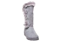 Bearpaw Womens Genevieve Fur Boot - Grey -women's shoes US 01 300752 02