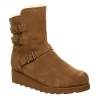 Bearpaw Womens Lucy Fur Wedge Boot - Tan -women's shoes US 01 300779 00
