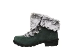 Bearpaw Womens Serenity Lace Up Fur Boot - Dark Green -women's shoes US 01 300809 03