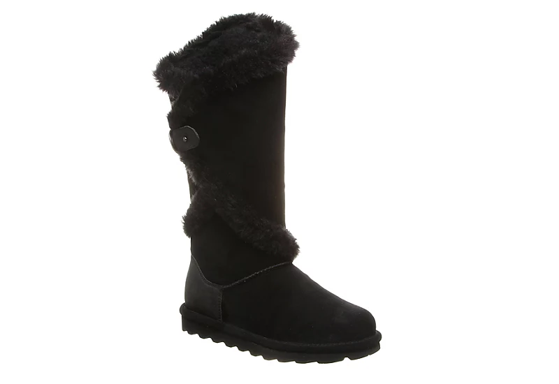 Bearpaw Womens Sheilah Fur Boot - Black 3 Bearpaw Womens Sheilah Fur Boot - Black