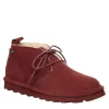 Bearpaw Womens Skye Lace-up Fur Boot - Dark Red -women's shoes US 01 300814 00