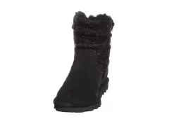 Bearpaw Womens Virginia Fur Boot - Navy -women's shoes US 01 300823 02