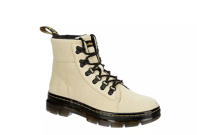 Dr. Martens Dr.martens Womens Combs Suede Combat Boot - Off White 3 Dr. Martens Dr.martens Womens Combs Suede Combat Boot - Off White