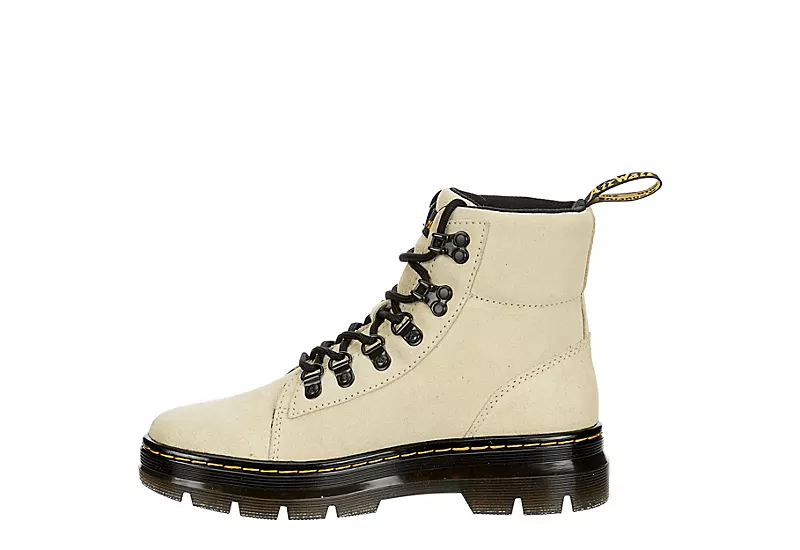 Dr. Martens Dr.martens Womens Combs Suede Combat Boot - Off White 6 Dr. Martens Dr.martens Womens Combs Suede Combat Boot - Off White - Image 4