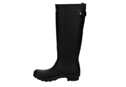 Hunter Boots Llc Womens Original Back Adj Gloss Rain Boot - Black -women's shoes US 01 302431 03