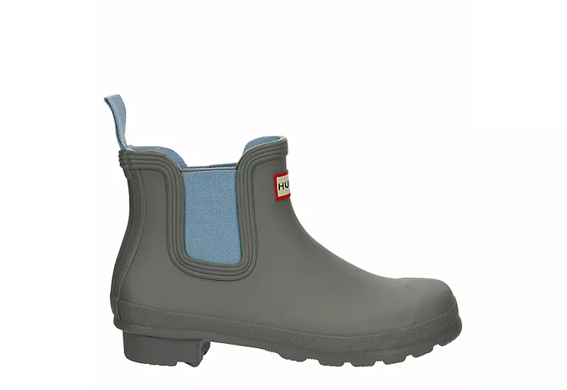 Hunter Boots Llc Womens Original Chelsea Rain Boot - Grey 4 Hunter Boots Llc Womens Original Chelsea Rain Boot - Grey - Image 2