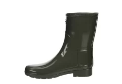 Hunter Boots Llc Womens Original Refined Short Gloss Rain Boot - Grey -women's shoes US 01 302445 03
