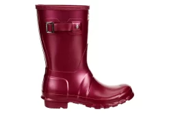 Hunter Boots Llc Womens Original Short Nebula Rain Boot - Burgundy -women's shoes US 01 302449 01