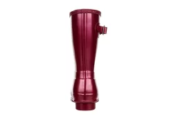 Hunter Boots Llc Womens Original Short Nebula Rain Boot - Burgundy -women's shoes US 01 302449 04