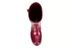 Hunter Boots Llc Womens Original Short Nebula Rain Boot - Burgundy -women's shoes US 01 302449 05
