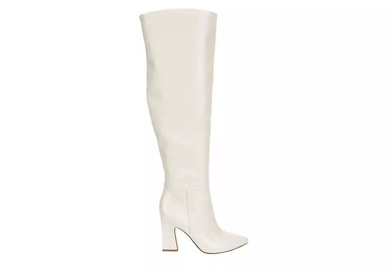 Michael By Michael Shannon Womens Camille Over The Knee Boot - Off White 4 Michael By Michael Shannon Womens Camille Over The Knee Boot - Off White - Image 2
