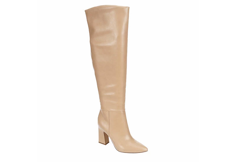 Michael By Michael Shannon Womens Camille Wide Calf Over The Knee Boot - Latte 3 Michael By Michael Shannon Womens Camille Wide Calf Over The Knee Boot - Latte