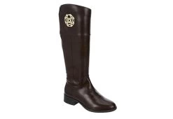 Michael By Michael Shannon Womens Brielle Wide Calf Tall Riding Boot - Dark Brown