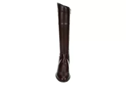 Michael By Michael Shannon Womens Brielle Wide Calf Tall Riding Boot - Dark Brown -women's shoes US 01 302837 02