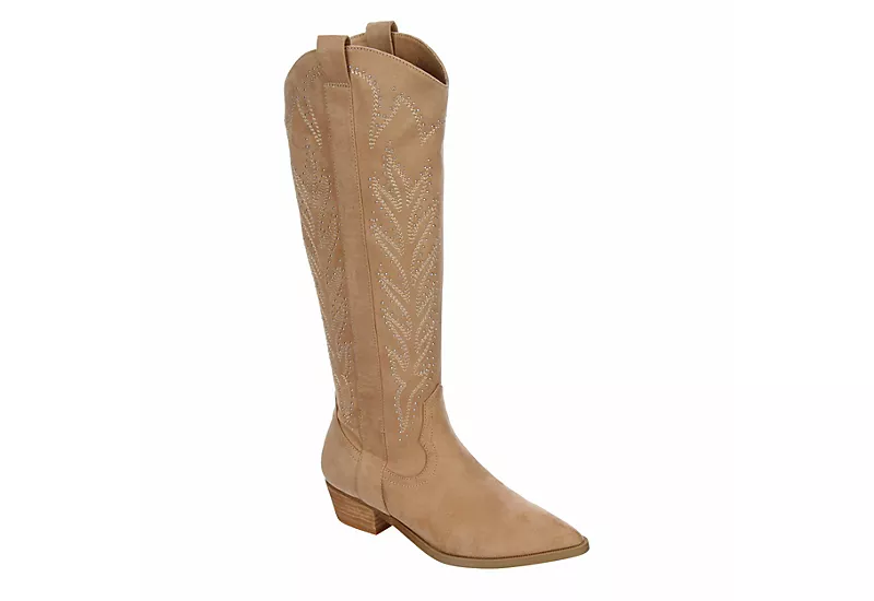 Dv By Dolce Vita Womens Kitschy Western Boot - Beige 3 Dv By Dolce Vita Womens Kitschy Western Boot - Beige