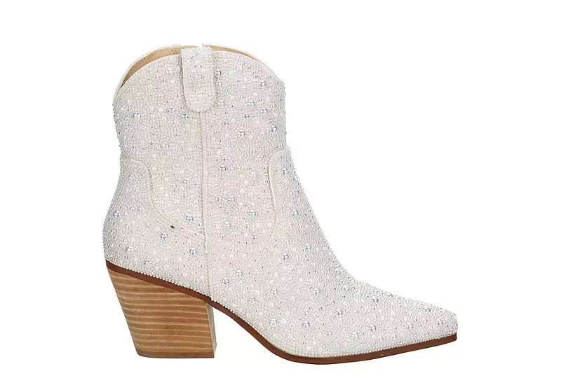 Betsey Johnson Womens Diva Western Boot - White 4 Betsey Johnson Womens Diva Western Boot - White - Image 2