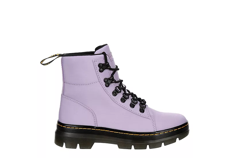 Dr. Martens Dr.martens Womens Combs Nylon Combat Boot - Lilac 4 Dr. Martens Dr.martens Womens Combs Nylon Combat Boot - Lilac - Image 2