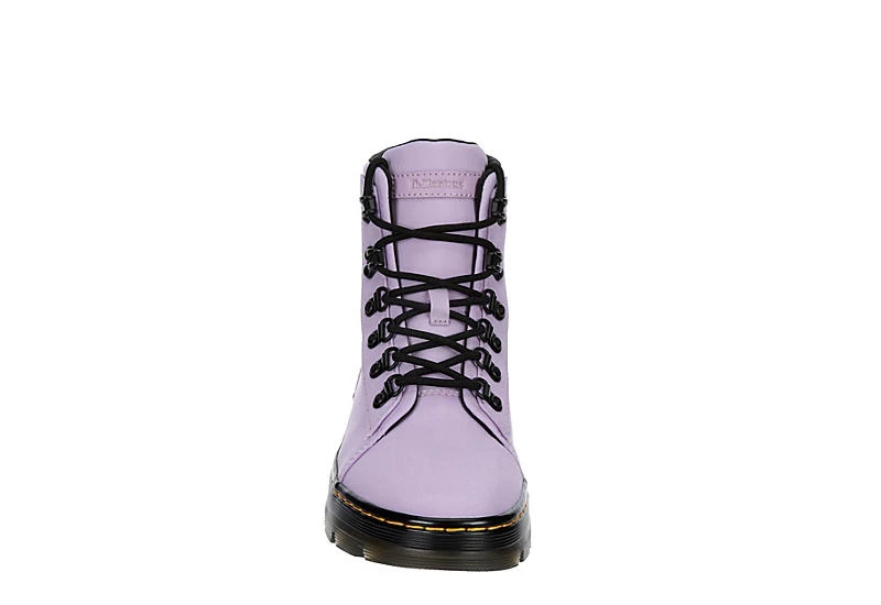 Dr. Martens Dr.martens Womens Combs Nylon Combat Boot - Lilac 5 Dr. Martens Dr.martens Womens Combs Nylon Combat Boot - Lilac - Image 3
