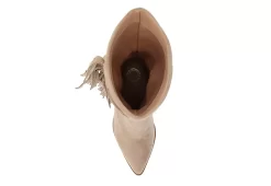 Journee Collection Womens Hartly Fringed Wide Calf Dress Boot - Taupe -women's shoes US 01 303178 05