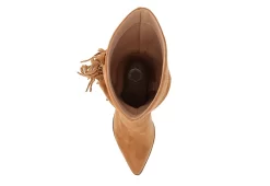 Journee Collection Womens Hartly Fringed Wide Calf Dress Boot - Tan -women's shoes US 01 303180 05