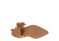 Journee Collection Womens Hartly Fringed Wide Calf Dress Boot - Tan -women's shoes US 01 303180 06