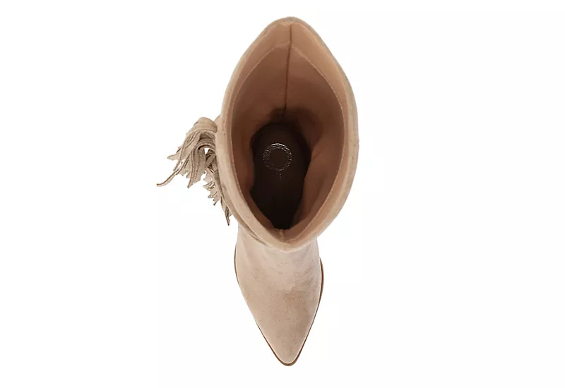 Journee Collection Womens Hartly Fringed Extra Wide Calf Dress Boot - Taupe 8 Journee Collection Womens Hartly Fringed Extra Wide Calf Dress Boot - Taupe - Image 6