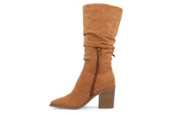 Journee Collection Womens Hartly Fringed Extra Wide Calf Dress Boot - Tan -women's shoes US 01 303185 03