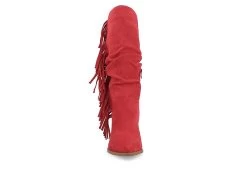 Journee Collection Womens Hartly Fringed Extra Wide Calf Dress Boot - Red 11 Journee Collection Womens Hartly Fringed Extra Wide Calf Dress Boot - Red -women's shoes US 01 303199 02