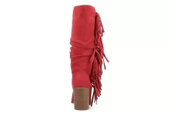 Journee Collection Womens Hartly Fringed Extra Wide Calf Dress Boot - Red 13 Journee Collection Womens Hartly Fringed Extra Wide Calf Dress Boot - Red -women's shoes US 01 303199 04