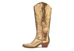 Coconuts Womens Agency Western Boot - Gold -women's shoes US 01 303487 03