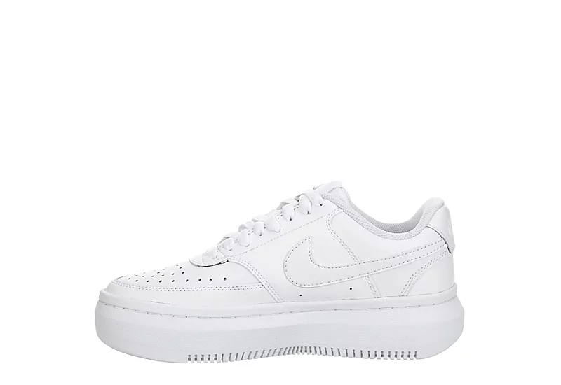 Nike Womens Court Vision Alta Sneaker - White 6 Nike Womens Court Vision Alta Sneaker - White - Image 4