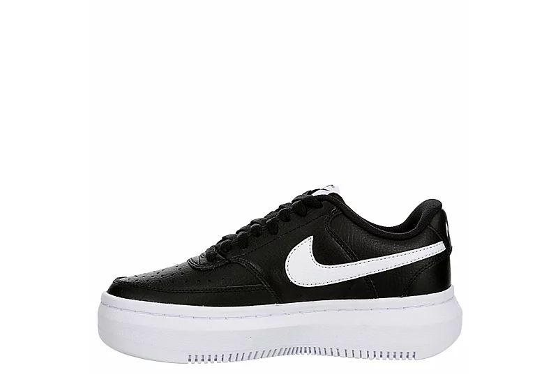 Nike Womens Court Vision Alta Sneaker - Black 6 Nike Womens Court Vision Alta Sneaker - Black - Image 4