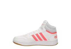 Adidas Womens Hoops 3.0 Mid Top Sneaker - White -women's shoes US 01 400745 03