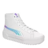 Puma Womens Kaia High Top Platform Sneaker - White -women's shoes US 01 400758 00