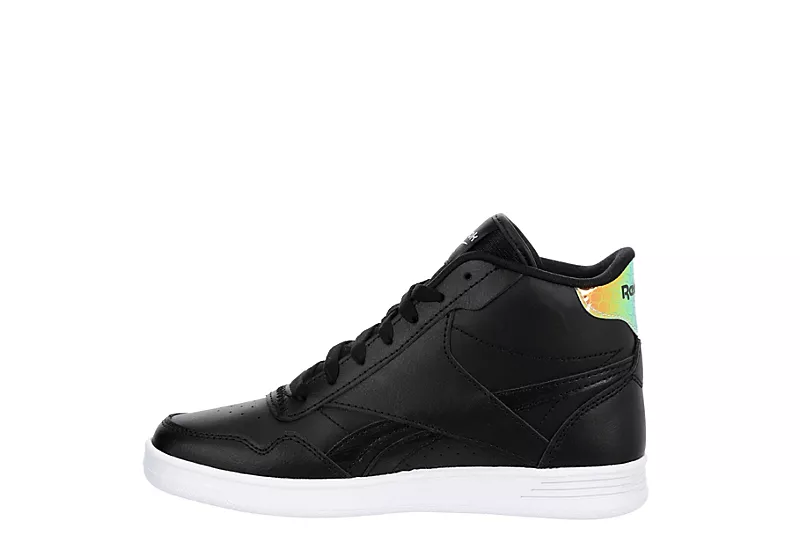 Reebok Womens Club High Top Sneaker - Black 6 Reebok Womens Club High Top Sneaker - Black - Image 4