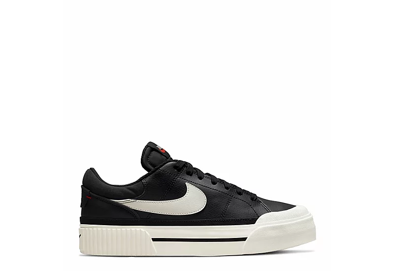 Nike Womens Court Legacy Lift Sneaker - Black 4 Nike Womens Court Legacy Lift Sneaker - Black - Image 2