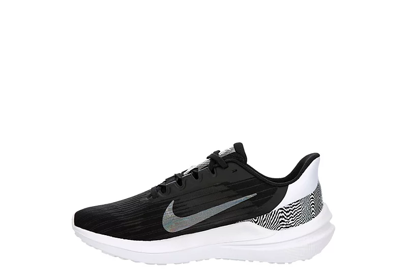 Nike Womens Air Zoom Winflo 9 Running Shoe - Black 6 Nike Womens Air Zoom Winflo 9 Running Shoe - Black - Image 4