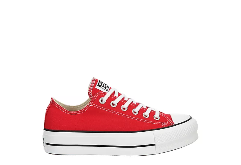 Converse Womens Chuck Taylor All Star Low Top Lift Sneaker - Red 4 Converse Womens Chuck Taylor All Star Low Top Lift Sneaker - Red - Image 2