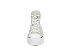 Converse Womens Chuck Taylor All Star High Top Platform Sneaker - Pale Green -women's shoes US 01 401834 02